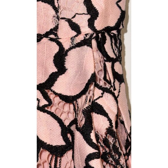 Ultrapink Womens Sleeveless Lace Overlay Dress M Pink & Black - Picture 16 of 16